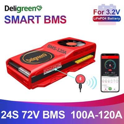 Daly Lifepo4 24S 120A Smart Bms Con Ventilatore Bt Lcd a Denti Blu Disponibile