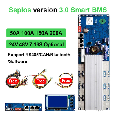 V3 Deligreen Seplos JK BMS Lifepo4 Li Ion 16S 48v 50A 100A 150A 200A Blue Tooth RS485 CAN BUS Comunicazione Smart BMS