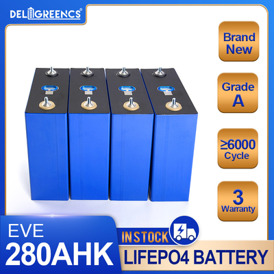 Batteria LF280K di UE 3.2V 280ah Lifepo4 per il pacchetto solare 12V 25V 48V della batteria di DIY
